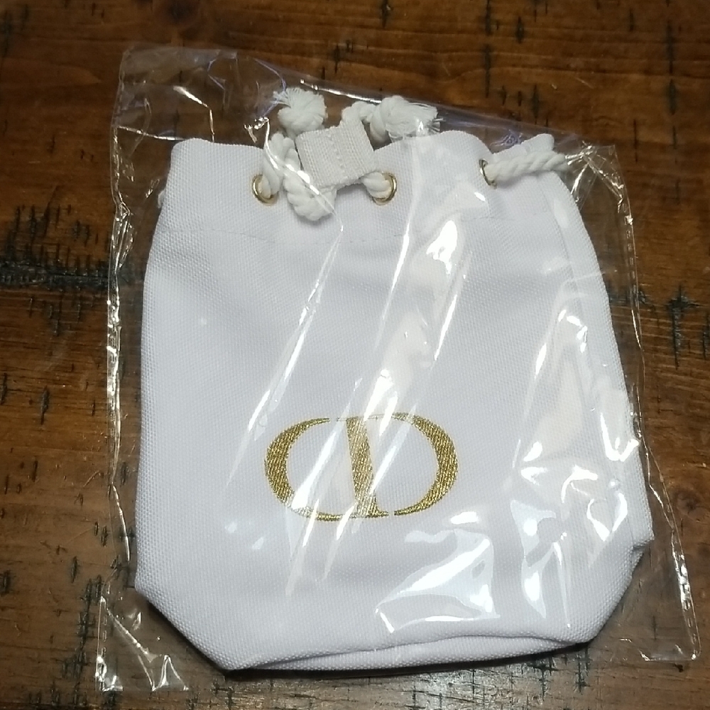 Dior White and Gold Mini Bag